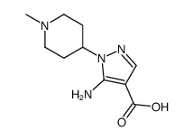 1H-Pyrazole-4-carboxylicacid,5-amino-1-(1-methyl-4-piperidinyl)-(9CI)结构式