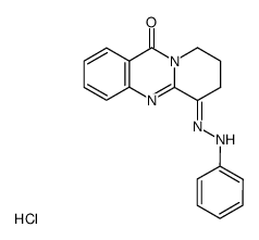 6-phenyl-hydrazono-6,7,8,9-tetrahydro-11-oxo-11H-pyrido[2,1-b]-quinazoline-hydrochloride结构式