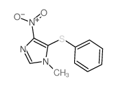 1H-Imidazole,1-methyl-4-nitro-5-(phenylthio)- Structure