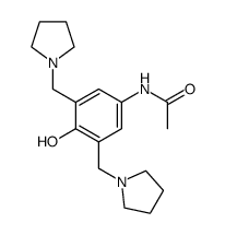 3,5-bis[(N-pyrrolidinyl)methyl]-4-hydroxyacetanilide结构式