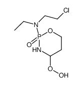 N-(2-chloroethyl)-N-ethyl-4-hydroperoxy-2-oxo-1,3,2λ5-oxazaphosphinan-2-amine结构式