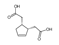 cyclopent-3-ene-1,2-diacetic acid Structure