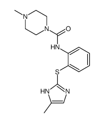 1-<2-(4-methyl-2-imidazolyl)thiophenyliminocarbonyl>-4-methylpiperazine Structure