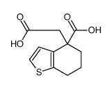 4-(carboxymethyl)-6,7-dihydro-5H-1-benzothiophene-4-carboxylic acid结构式