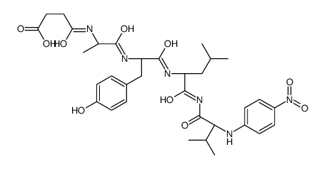 succinyl-alanyl-tyrosyl-leucyl-valyl-4-nitroanilide结构式