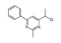 4-(1-chloroethyl)-2-methyl-6-phenylpyrimidine结构式