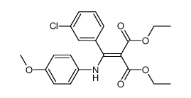 2-[(3-Chloro-phenyl)-(4-methoxy-phenylamino)-methylene]-malonic acid diethyl ester Structure