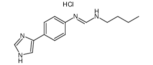 N-Butyl-N'-[4-(1H-imidazol-4-yl)-phenyl]-formamidine; hydrochloride结构式