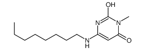 3-methyl-6-(octylamino)-1H-pyrimidine-2,4-dione结构式