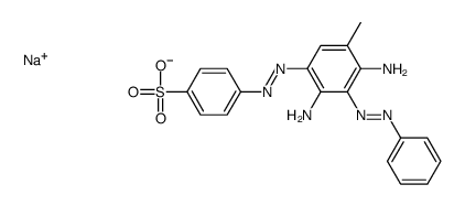 sodium p-[[4,6-diamino-5-(phenylazo)-m-tolyl]azo]benzenesulphonate structure