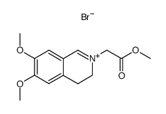 6,7-Dimethoxy-(2-methoxycarbonylmethyl)-3,4-dihydroisoquinolin-2-ium bromide结构式