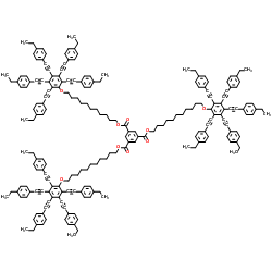 TRIS-[11-PENTAKIS-(4'-ETHYLPHENYLETHYNYL)PHENOXYUNDECYL]TRIMESATE结构式