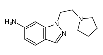 1-(2-pyrrolidin-1-ylethyl)indazol-6-amine结构式
