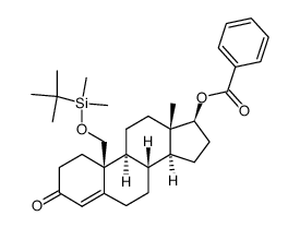 19-dimethyl(t-butyl)silyloxy-3-oxoandrost-4-en-17β-yl benzoate Structure