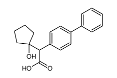 alpha-(1-Hydroxycyclopentyl)-biphenylacetic acid, (+)-结构式