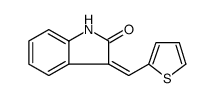 2H-Indol-2-one, 1,3-dihydro-3-(2-thienylmethylene)-, (3Z) Structure