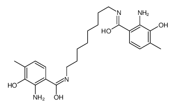 2-amino-N-[8-[(2-amino-3-hydroxy-4-methylbenzoyl)amino]octyl]-3-hydroxy-4-methylbenzamide Structure