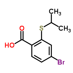 4-Bromo-2-(isopropylsulfanyl)benzoic acid结构式