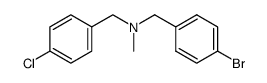 (4-bromo-benzyl)-(4-chloro-benzyl)-methyl-amine Structure