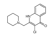 4-Quinolinol,3-chloro-2-(1-piperidylmethyl)- (3CI)结构式