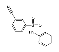 3-cyano-N-pyridin-2-ylbenzenesulfonamide结构式