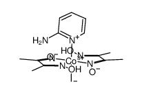 trans-bis(dimethylglyoximato)(CH3)(2-aminopyridine)cobalt(III)结构式