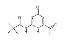 N-(6-Acetyl-4-oxo-1,4-dihydro-pyrimidin-2-yl)-2,2-dimethyl-propionamide结构式