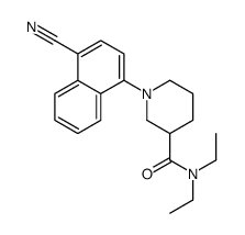 1-(4-cyanonaphthalen-1-yl)-N,N-diethylpiperidine-3-carboxamide结构式
