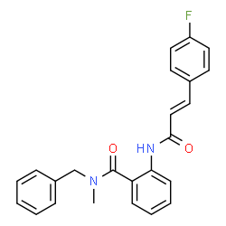 N-benzyl-2-{[3-(4-fluorophenyl)acryloyl]amino}-N-methylbenzamide structure