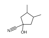 1-hydroxy-3,4-dimethylcyclopentane-1-carbonitrile Structure