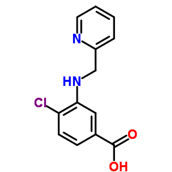 4-Chloro-3-[(2-pyridinylmethyl)amino]benzoic acid Structure