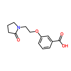 3-[2-(2-OXO-PYRROLIDIN-1-YL)-ETHOXY]-BENZOIC ACID Structure