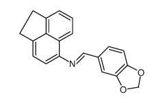 1-(1,3-benzodioxol-5-yl)-N-(1,2-dihydroacenaphthylen-5-yl)methanimine结构式