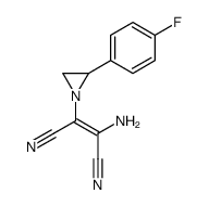 2-amino-3-[2-(4-fluorophenyl)aziridin-1-yl]but-2-enedinitrile Structure