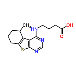 4-(5-METHYL-5,6,7,8-TETRAHYDRO-BENZO[4,5]THIENO-[2,3-D]PYRIMIDIN-4-YLAMINO)-BUTYRIC ACID structure