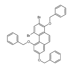 2,4-dibromo-1,5,7-tris(phenylmethoxy)phenanthrene结构式