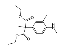 2-Methyl-2-(3-methyl-4-methylamino-phenyl)-malonic acid diethyl ester结构式