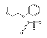 o-(2-methoxyethoxy)-benzene sulfonyl isocyanate Structure