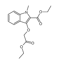 3-(2-ethoxy-2-oxoethoxy)-1-methyl-1H-indole-2-carboxylic acid ethyl ester结构式