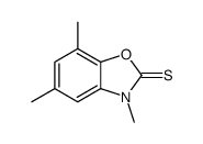 3,5,7-trimethyl-1,3-benzoxazole-2-thione Structure