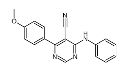 4-anilino-6-(4-methoxyphenyl)pyrimidine-5-carbonitrile Structure