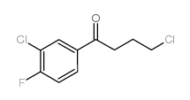 4-CHLORO-1-(3-CHLORO-4-FLUOROPHENYL)-1-OXOBUTANE结构式