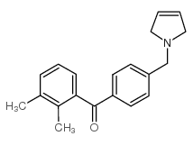 2,3-DIMETHYL-4'-(3-PYRROLINOMETHYL) BENZOPHENONE结构式