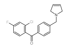 2-CHLORO-4-FLUORO-4'-(3-PYRROLINOMETHYL) BENZOPHENONE结构式