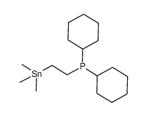 2-dicyclohexylphosphinoethyltrimethylstannane结构式