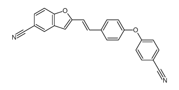 2-<(E)-4-(4-Cyanphenoxy)styryl>-1-benzofuran-5-carbonitril结构式