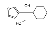 1-cyclohexyl-1-thiophen-3-ylethane-1,2-diol结构式