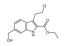 3-(2-chloroethyl)-6-hydroxymethyl-1H-indole-2-carboxylic acid ethyl ester结构式