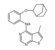 (2-(bicyclo[2.2.1]hept-2-yloxy)phenyl)-(5-methylthieno[2,3-d]pyrimidin-4-yl)-amine Structure