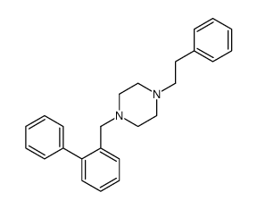 1-(2-phenylethyl)-4-[(2-phenylphenyl)methyl]piperazine结构式